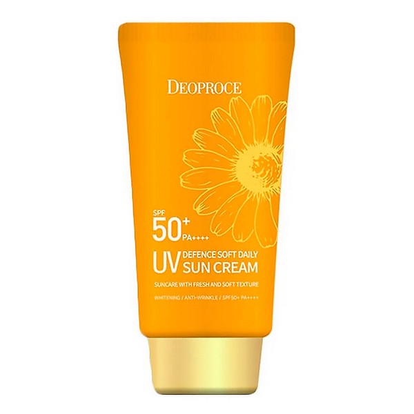Мягкий солнцезащитный крем с ромашкой Deoproce UV Defence Soft Daily Sun Cream SPF 50+ PA++++ Мягкий солнцезащитный крем с ромашкой Deoproce UV Defence Soft Daily Sun Cream SPF 50+ PA++++