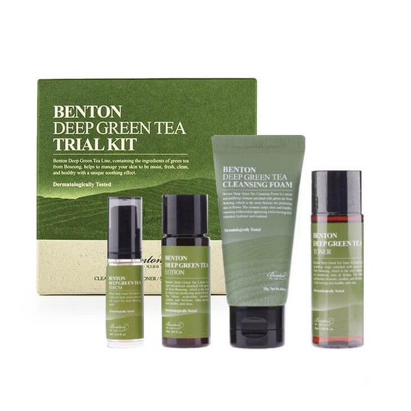 Набор миниатюр с зелёным чаем Benton Deep Green Tea Trial Kit Набор миниатюр с зелёным чаем Benton Deep Green Tea Trial Kit
