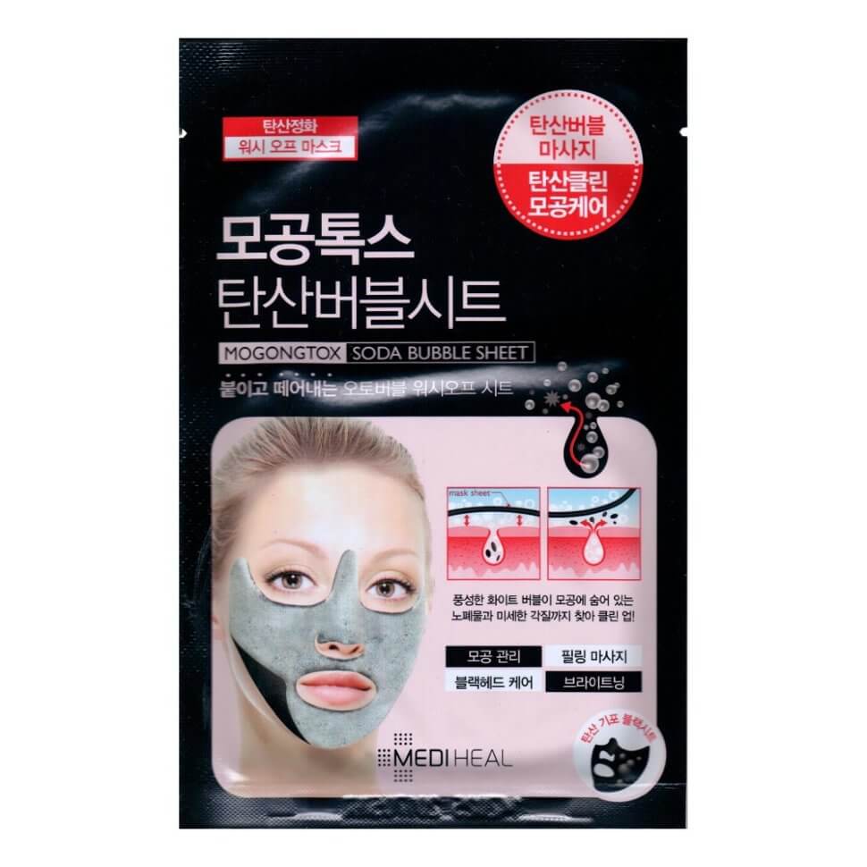 Очищающая кислородная маска с галактомисисом Mediheal Mogongtox Soda Bubble Sheet Очищающая кислородная маска с галактомисисом Mediheal Mogongtox Soda Bubble Sheet