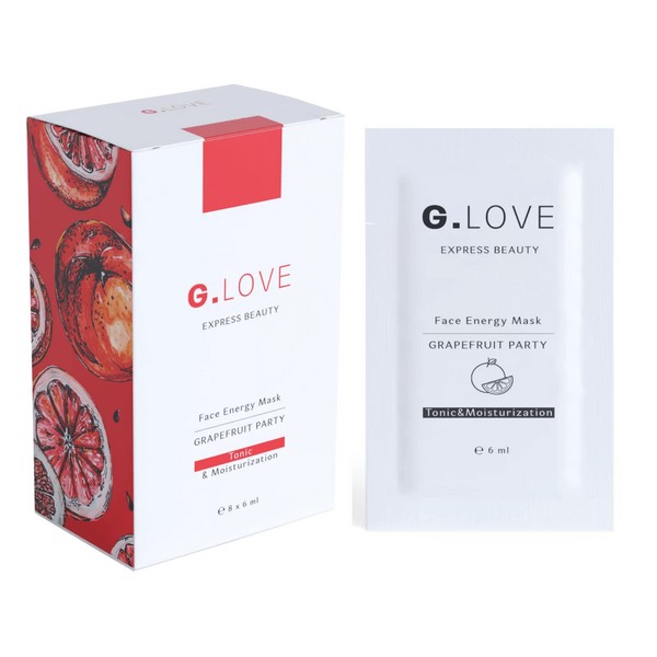Тонизирующая маска для лица с ниацинамидом G.Love Face Energy Mask Grapefruit Party Тонизирующая маска для лица с ниацинамидом G.Love Face Energy Mask Grapefruit Party