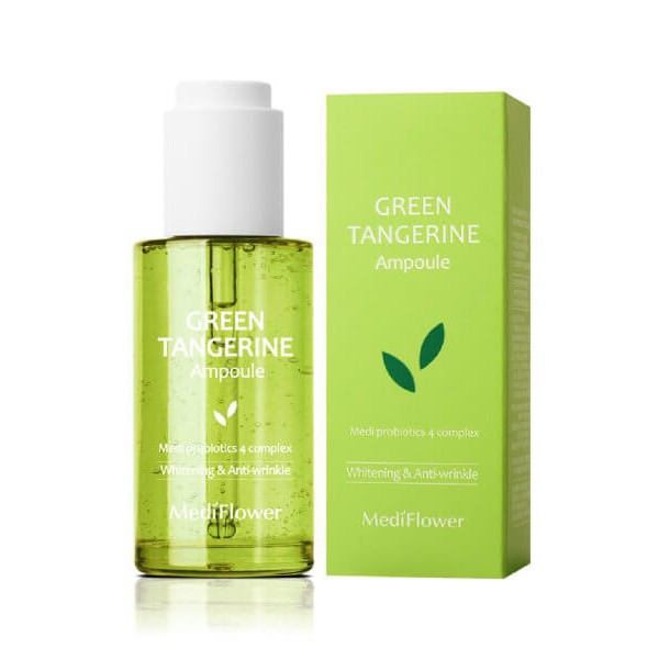Тонизирующая сыворотка с экстрактом зелёного мандарина MediFlower Green Tangerine Ampoule Тонизирующая сыворотка с экстрактом зелёного мандарина MediFlower Green Tangerine Ampoule