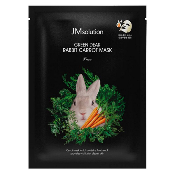 Успокаивающая тканевая маска с экстрактом моркови JMsolution Green Dear Rabbit Carrot Mask Успокаивающая тканевая маска с экстрактом моркови JMsolution Green Dear Rabbit Carrot Mask