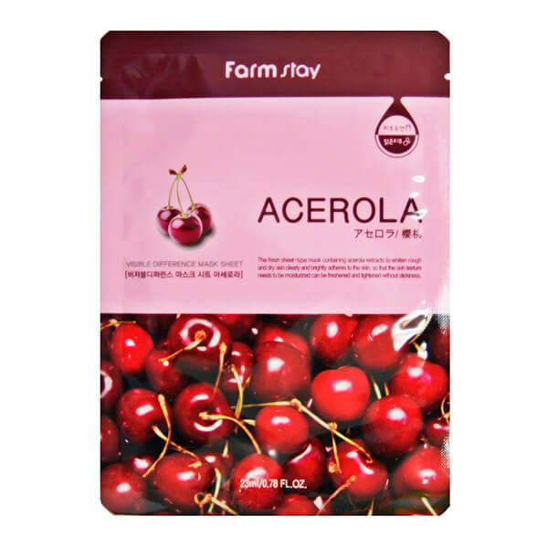 Тканевая маска для лица с экстрактом ацеролы Visible Difference Mask Sheet Acerola, 23 мл Тканевая маска для лица с экстрактом ацеролы Visible Difference Mask Sheet Acerola, 23 мл