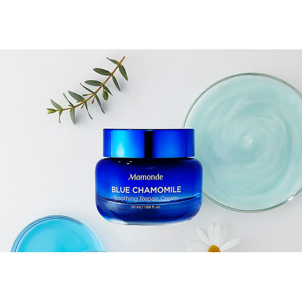 Mamonde Успокаивающий крем для лица с экстрактом голубой ромашки Blue Chamomile Soothing Repair Cream, 50 мл Mamonde Успокаивающий крем для лица с экстрактом голубой ромашки Blue Chamomile Soothing Repair Cream, 50 мл