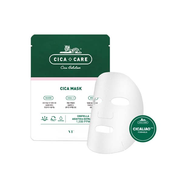 Тканевая маска для лица с центеллой VT Cosmetics Cica Mask Pack Тканевая маска для лица с центеллой VT Cosmetics Cica Mask Pack