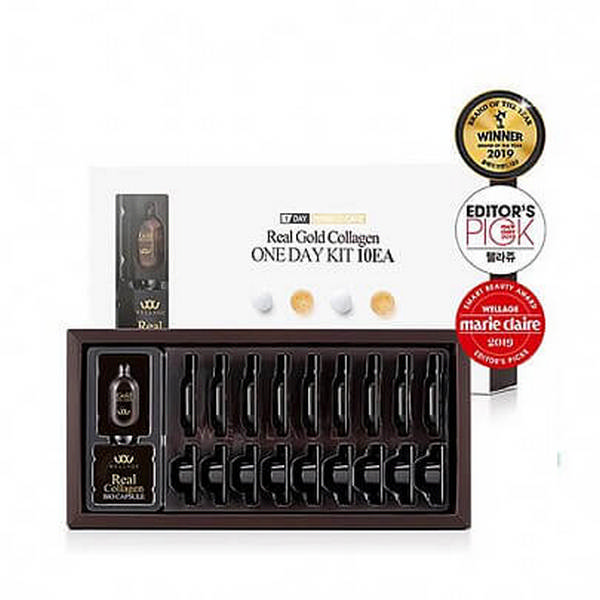 Wellage Капсула для лифтингового и питательного ухода за кожей Gold Collagen One Day Kit, 10 шт Wellage Капсула для лифтингового и питательного ухода за кожей Gold Collagen One Day Kit, 10 шт